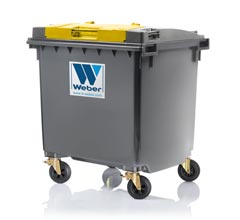 Mobile waste container 1100 l, flat lid LiL